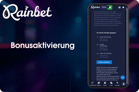 Bonusaktivierung Rainbet
